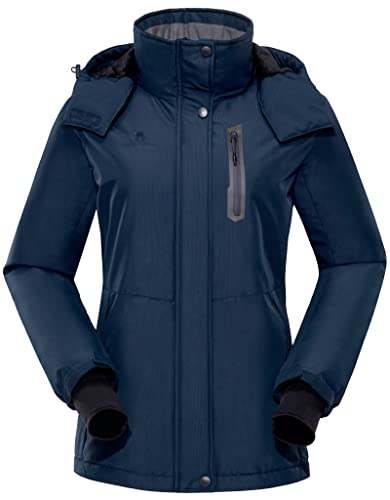 CAMEL CROWN Women's Ski Jacket Waterproof Warm Winter Snow Coat Hooded Mountain Outdoor Windbreaker Windproof Jacket XXXL