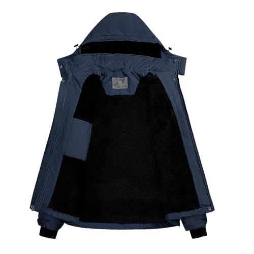 CAMEL CROWN Women's Ski Jacket Waterproof Warm Winter Snow Coat Hooded Mountain Outdoor Windbreaker Windproof Jacket XXXL