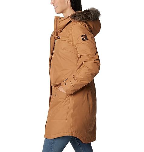 Columbia Women's Suttle Mountain Long Insulated Jacket, Camel Brown, 2X Plus