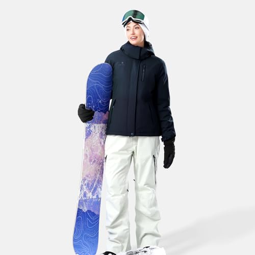 CAMEL CROWN Women's Ski Jacket Waterproof Warm Winter Snow Coat Hooded Mountain Outdoor Windbreaker Windproof Jacket XXXL