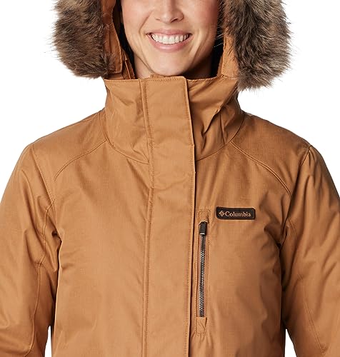 Columbia Women's Suttle Mountain Long Insulated Jacket, Camel Brown, 2X Plus