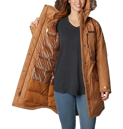 Columbia Women's Suttle Mountain Long Insulated Jacket, Camel Brown, 2X Plus