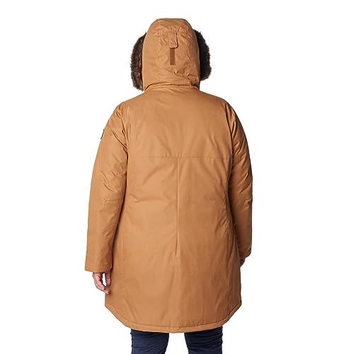 Columbia Women's Suttle Mountain Long Insulated Jacket, Camel Brown, 2X Plus
