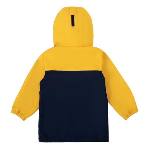 ODYSSEY-REFUGE Kids Rain Jacket Boys Girls Lightweight Raincoat Waterproof And Breathable Zip Up Hoodie Outdoor Raincoat Suitable For Children 5-14 Years Old