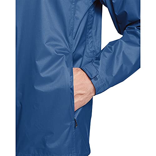 Eddie Bauer Men's Cloud Cap Rain Jacket, Waterproof, Black, X-Large