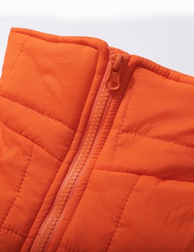 ROJZR Womens Lightweight Quilted Puffer Jackets Oversized Zip Up Packable Padded Jacket Winter Warm Down Coats (Orange-S)