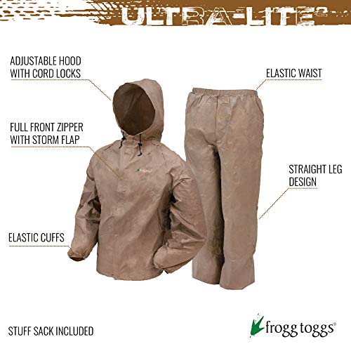 FROGG TOGGS Men's Ultra-Lite2 Waterproof Breathable Protective Rain Suit