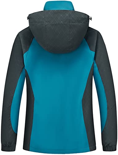 Diamond Candy Women's Waterproof Rain Jacket with Hood Lightweight Outdoors Raincoat