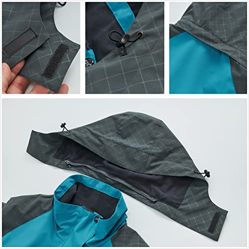 Diamond Candy Women's Waterproof Rain Jacket with Hood Lightweight Outdoors Raincoat