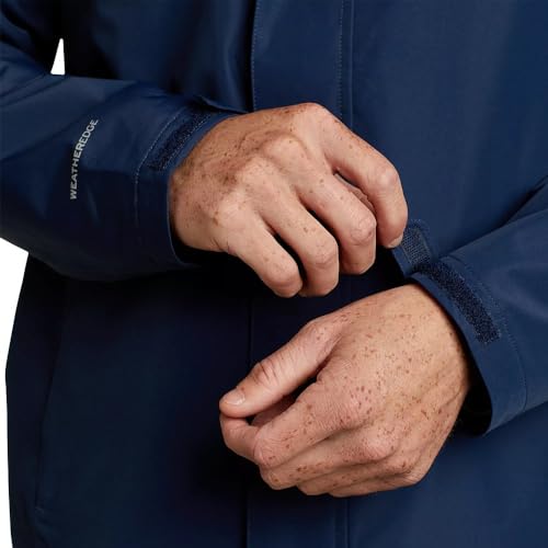 Eddie Bauer Men's Rainfoil Packable Jacket, Medium Indigo Recycled, XX-Large