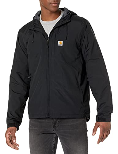 Carhartt mens Rain Defender Relaxed Fit Lightweight Jacket Work Utility Outerwear, Black, Medium US