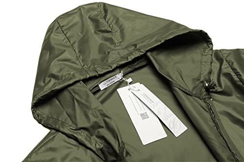COOFANDY Mens & WoMens Raincoat Waterproof Adult Rain Jacket Reusable Rain Poncho with Hood
