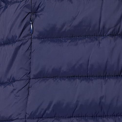 Amazon Essentials Women's Lightweight Long-Sleeve Water-Resistant Packable Puffer Jacket (Available in Plus Size), Navy, Large