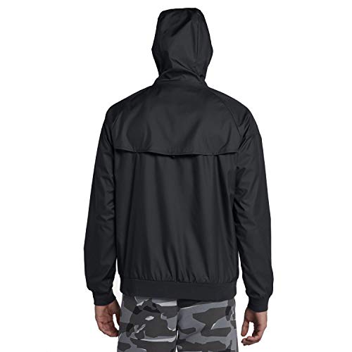 Nike mens Sportswear Windrunner Hooded Windbreaker Coat, Black/White, Medium