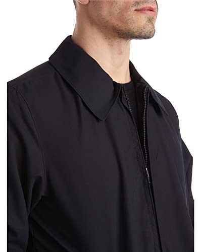 Perry Ellis Men’s Jacket – Casual Lightweight Water Resistant Microfiber Windbreaker Golf Coat (S-XL), Size X-Large, Black