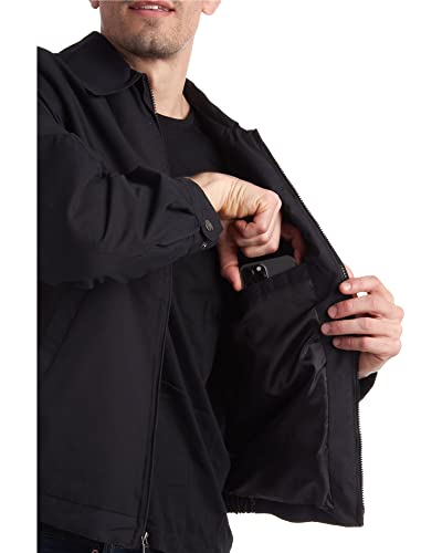 Perry Ellis Men’s Jacket – Casual Lightweight Water Resistant Microfiber Windbreaker Golf Coat (S-XL), Size X-Large, Black