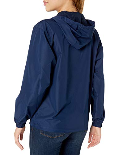 Champion Windbreaker, Packable, Wind and Water-Resistant Jacket for Women, Athletic Navy Small Script, Medium