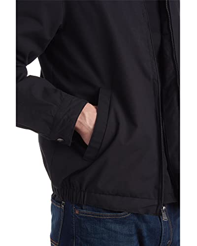 Perry Ellis Men’s Jacket – Casual Lightweight Water Resistant Microfiber Windbreaker Golf Coat (S-XL), Size X-Large, Black