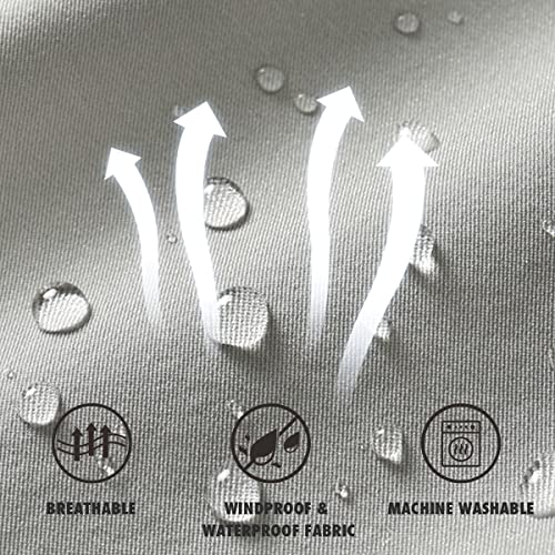 MYJAJAYI Mens Lightweight Windbreaker Waterproof Rain Jacket Hooded Windbreaker Jacket with Zipper Closure Red S