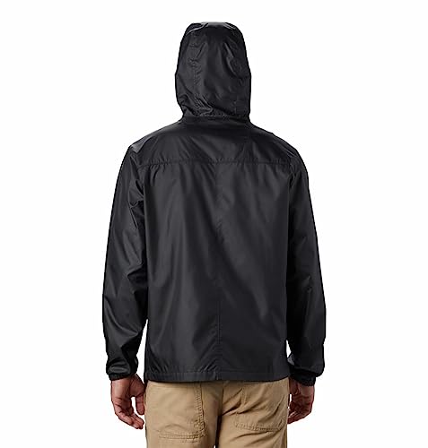 Columbia mens Flashback Windbreaker Jacket, Water Resistant Jacket, Black, X-Large US
