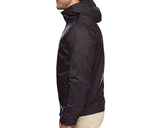 Tommy Hilfiger Men's Lightweight Breathable Waterproof Hooded Jacket, Black, XXX-Large