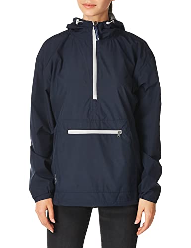Charles River Apparel womens Chatham Anorak Windbreaker Jacket, Navy, Medium US