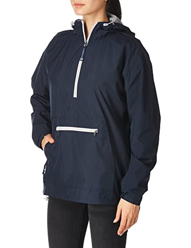 Charles River Apparel womens Chatham Anorak Windbreaker Jacket, Navy, Medium US