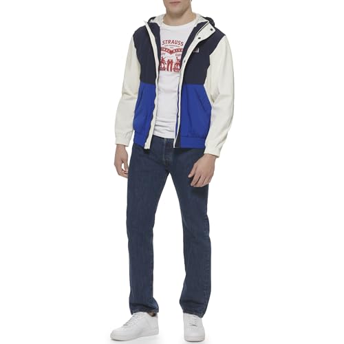 Levi's Men's Retro Windbreaker, New Royal Blue Color Block