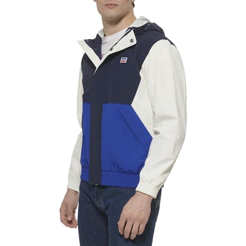 Levi's Men's Retro Windbreaker, New Royal Blue Color Block