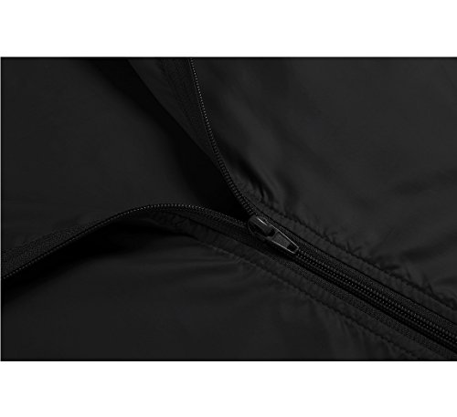 Hount Women's Lightweight Hooded Windbreaker Waterproof Windbreaker Jackets with Hood (Black, XXL)