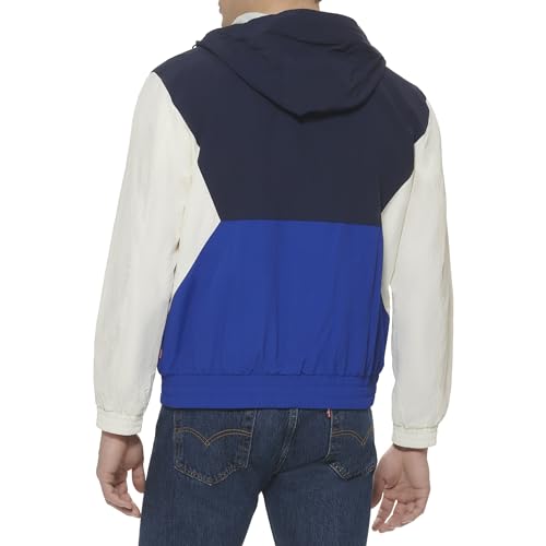 Levi's Men's Retro Windbreaker, New Royal Blue Color Block