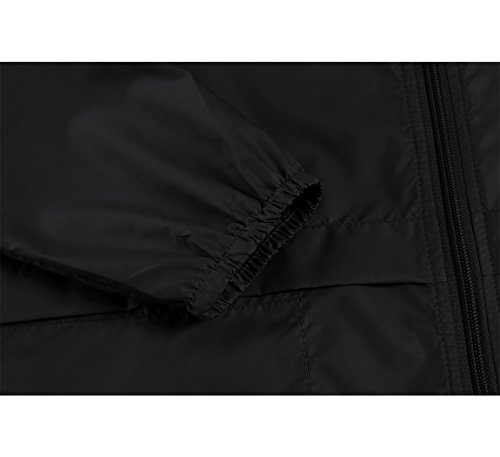 Hount Women's Lightweight Hooded Windbreaker Waterproof Windbreaker Jackets with Hood (Black, XXL)