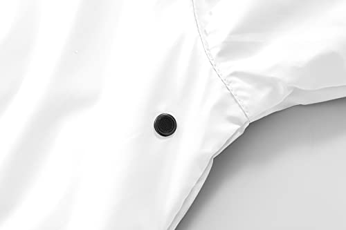 Spmor Men's Lightweight Waterproof Jacket Packable Windbreaker Running Coat White L