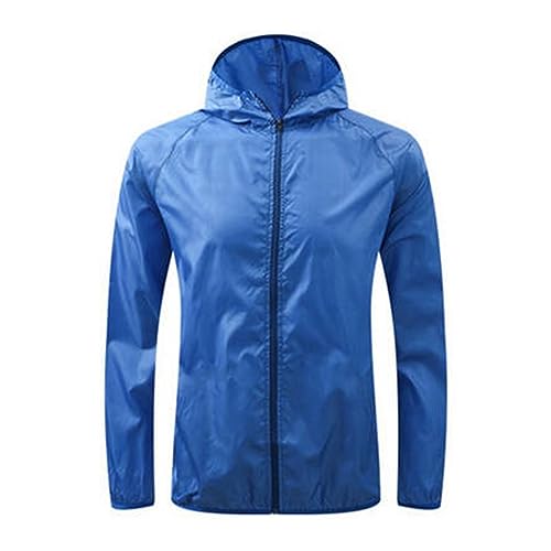Binmer Sun Protection Jacket Light Thin Breathable Windbreaker Men Lightning of Deals Today A-Blue