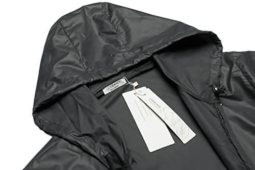 COOFANDY Mens Foldable Raincoat Waterproof Breathable Golf Rain Jackets for Men