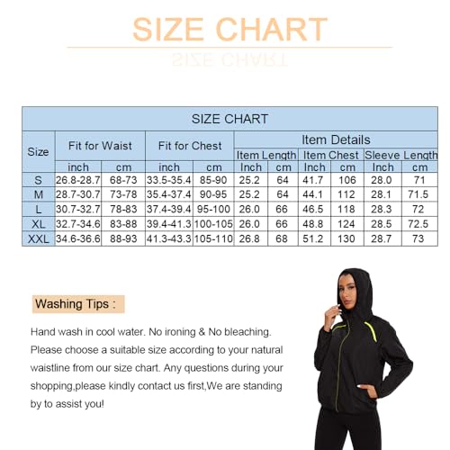 NINGMI Waterproof Raincoat with Hood Windbreaker Rain Jacket for Women Zipper Lightweight Hiking Outdoor