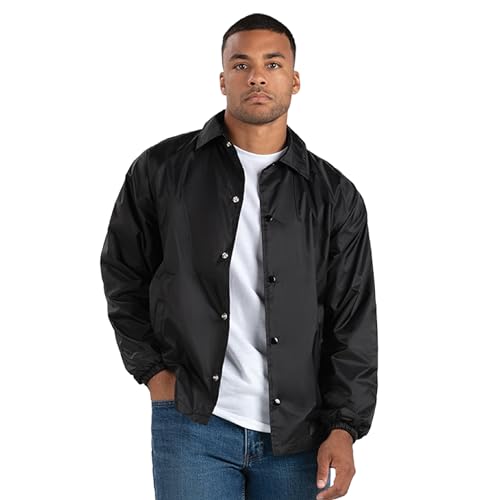 Augusta Sportswear Standard Nylon Coach's Jacket/Lined, Red, X-Large