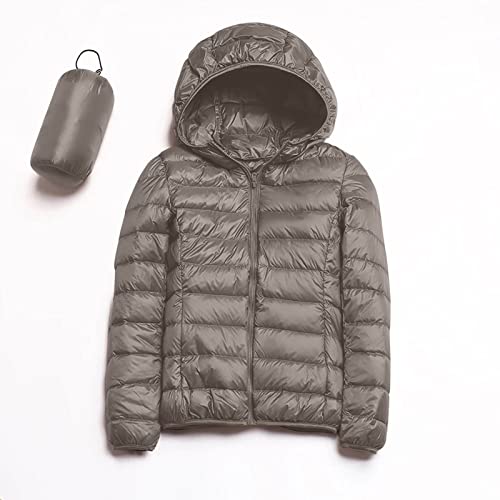 Winter Jacket Women Bubble Casual Fashion Zipper Lightweight Short Duck Down Coat Packable Puffer Jacket Women with Hood Waterproof Fashion Long Sleeve Lightweight Cute Short Duck Down Coat