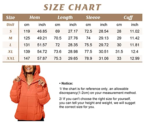 chouyatou Women's Quilted Pullover Puffer Jacket Packable Hooded Oversize Winter Coat Tops (Medium, Beige)