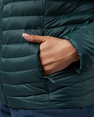 32º DEGREES Women's Quilted Ultra-Light Down Packable Puffer Jacket | Layering |Semi-Fitted | Zippered Pockets | Water Repellent, Darkest Spruce, X-Large