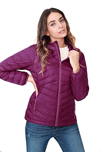 CAMEL CROWN Women's Lightweight Hooded Down Jacket Packable Puffer Insulated Coats