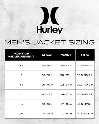 Hurley Men's Jacket - Balsam Lightweight Packable Puffer Coat - Weather Resistant Outerwear Windbreaker Coat for Men (M-XL), Size Medium, Black/Grey