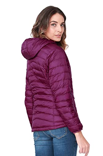 CAMEL CROWN Women's Lightweight Hooded Down Jacket Packable Puffer Insulated Coats