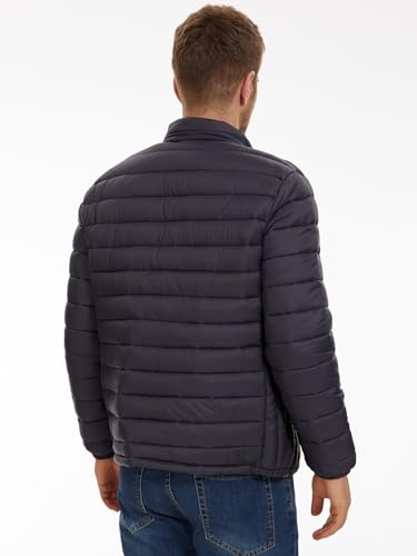 YKR Men's Quilted Puffer Jacket Lightweight Water Resistant Windbreaker Coat Warm Winter Down Jacket with Pocket Blue L