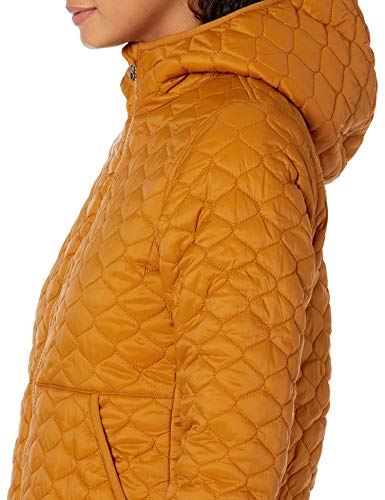 Amazon Essentials Women's Lightweight Water-Resistant Sherpa-Lined Hooded Puffer, Camel, X-Large