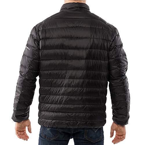 Alpine Swiss Niko Mens Down Alternative Jacket Puffer Coat Packable Warm Insulation & Lightweight BLK 2XL