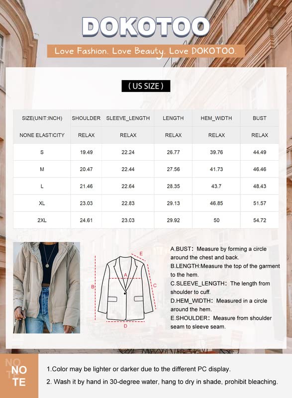 Dokotoo Womens Winter Coats Windbreaker Oversized Full Zipper Front Hooded Bomber Puffer Jacket Baggy Short Down Coats for Women Warm Comfy Soft Outerwear with Hood Pockets Black Large
