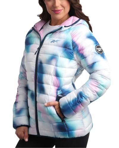 Reebok Women Jacket - Packable Quilted Puffer Coat – Casual Jacket for Women (S-XL), Size Medium, Candy Print