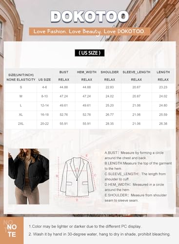 Dokotoo Puffer Jacket Womens Winter Casual Quilted Jackets Fashion Fall Full Zip Up Long Sleeve Drop Shoulder Oversized Stand Collar Padded Coats Baggy Warm Outerwear with Pockets Black Large