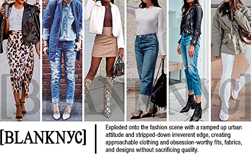 [BLANKNYC] womens Jacket, & Luxury Clothing Vegan Leather Moto Jacket Comfortable Casual Coat, Pure Motivation, Large US